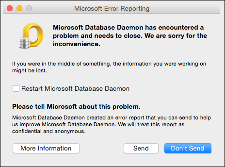 How To Close Microsoft Database Daemon.app On Mac