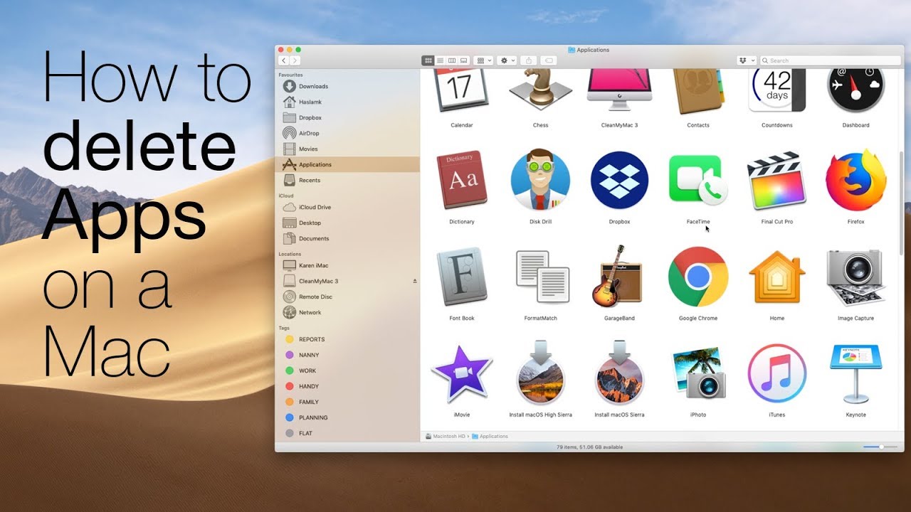 How To Delete Apps From Mac Desktop